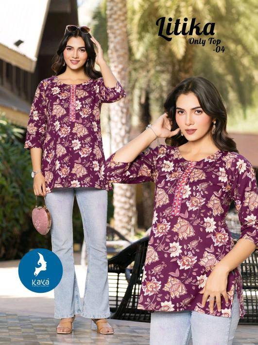 Kaya litika short top Kurti wholesale price online